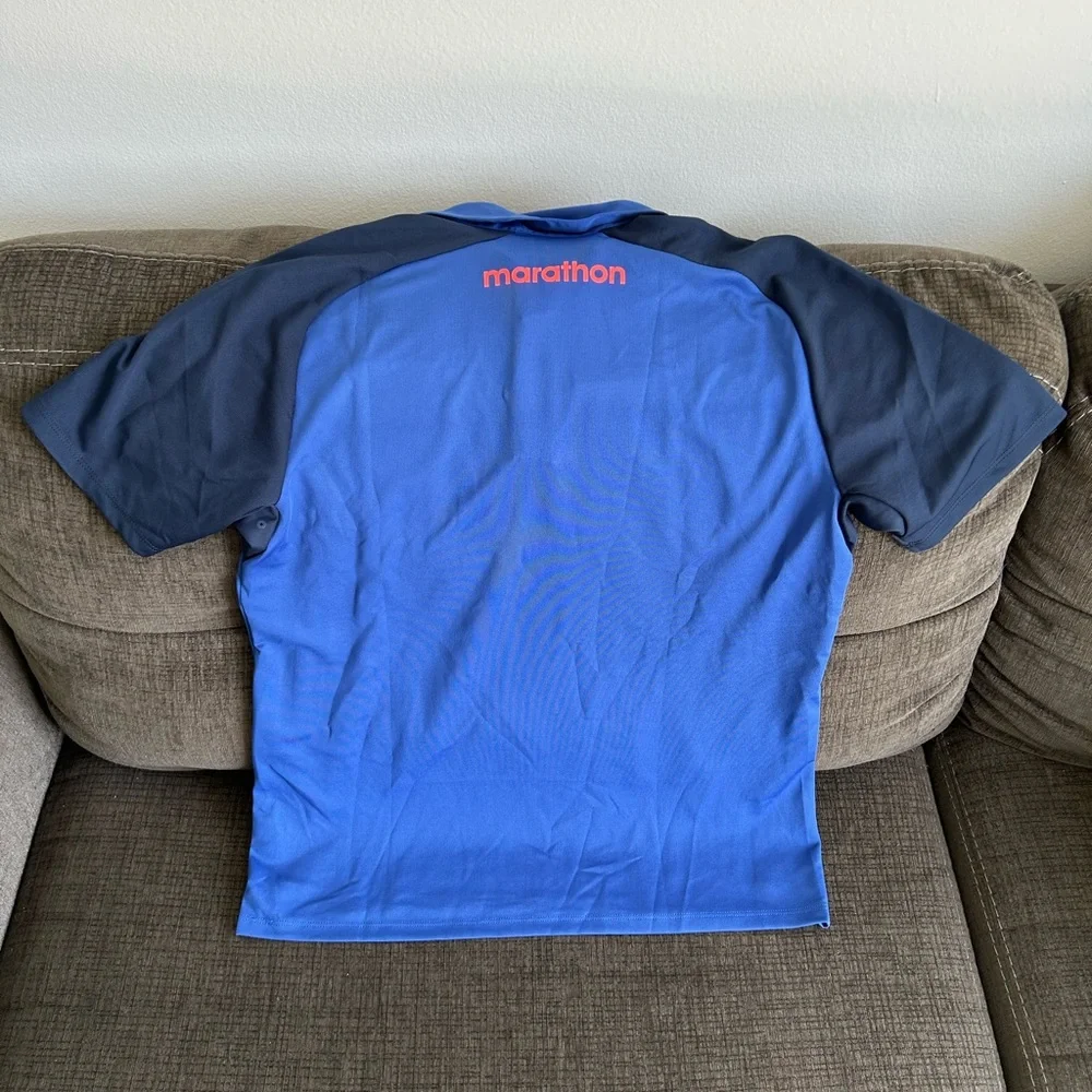 Marathon Authentic Ecuador National Team Soccer Blue Polo Shirt Men’s Sz: L - Picture 4 of 4